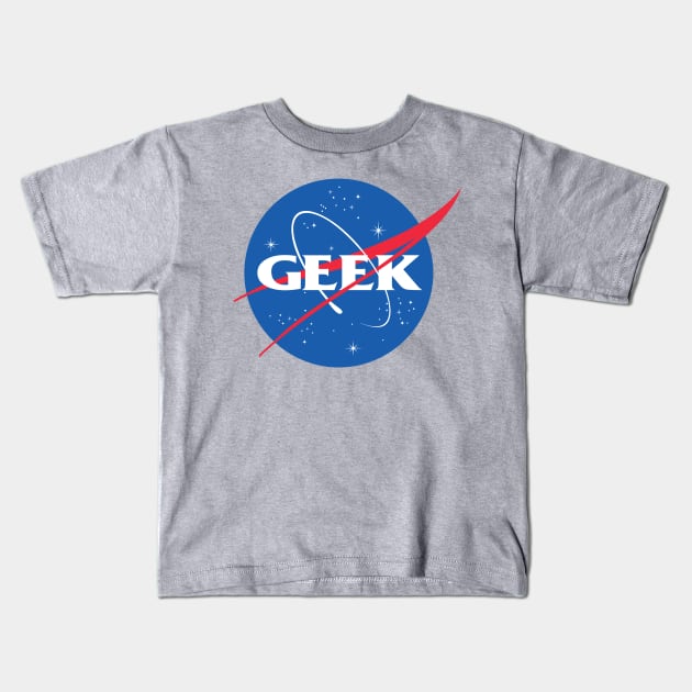 Geek In Space NASA PARODY Kids T-Shirt by PopCultureShirts